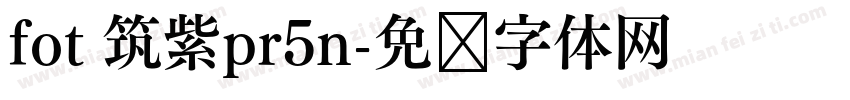 fot 筑紫pr5n字体转换